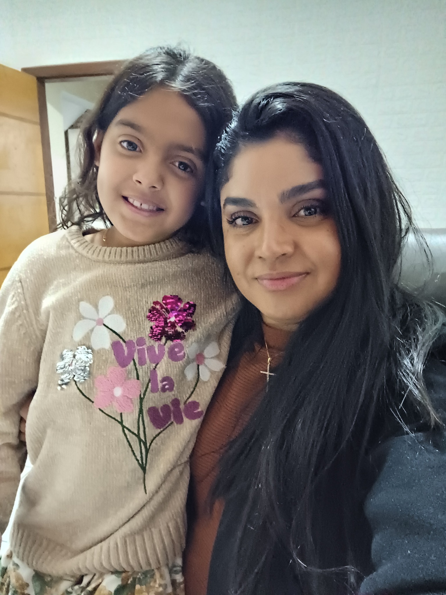 Talita Fonseca com sua filha Rebeca
